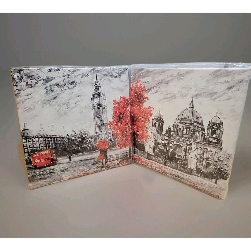 Canvas Art Paris Theme Black and white scenery romantic couple Wall Art 2 Pieces